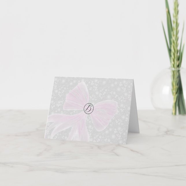 Nœuds en tulle rose Coquette Merci (Devant)