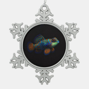 Noir 4 Luxe Flocon de Neige Ornement Mandarin Drag