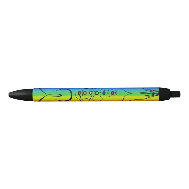 Noir 7 stylo à encre noire Chakras (Devant)