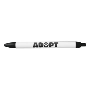 Noir Adoptez le stylo d'empreinte de patte de