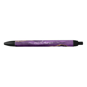 Noir Agate Violet violet or Parties scintillant Stylo V