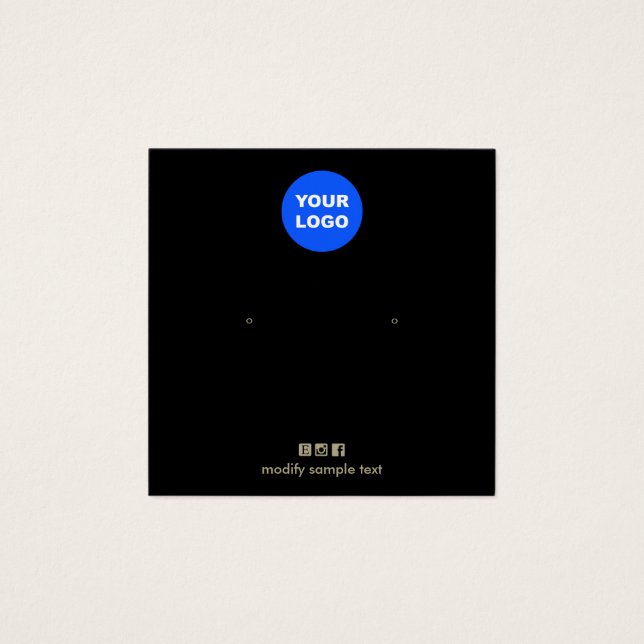 Noir Ajouter Votre Logo Costume Écouter Carte Écra (Devant)