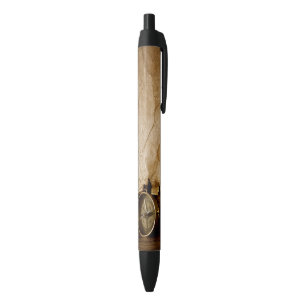 Noir Ancien stylo papier et stylo compass!