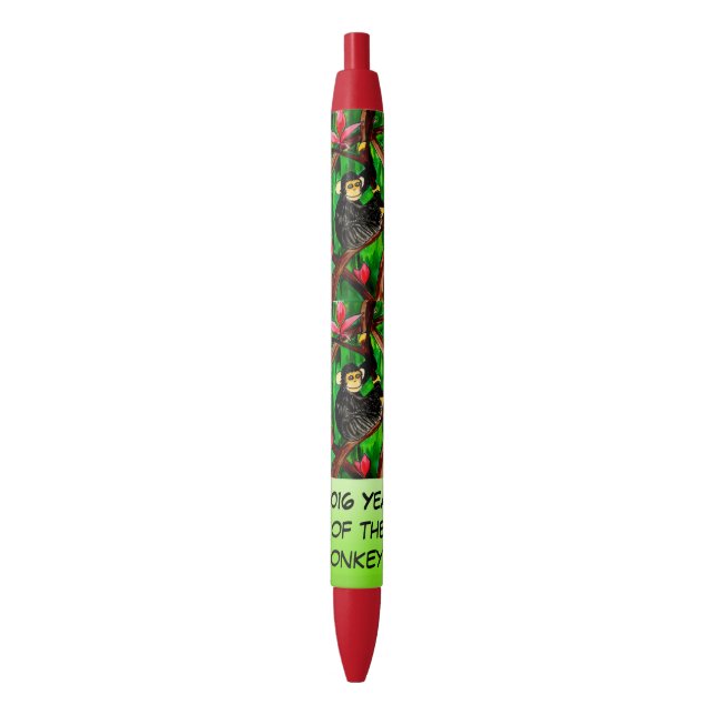 Noir Année du stylo de singe (devant Vertical)