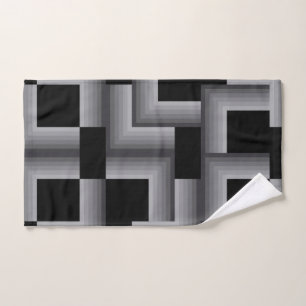 Noir, argent, cool, formes carrées uniques et à 