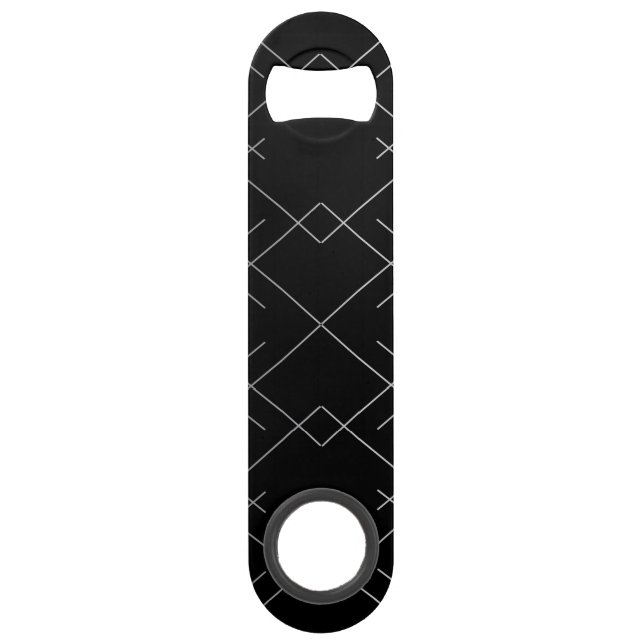 Noir argenté, cool, élégant, simple motif moderne (Devant)