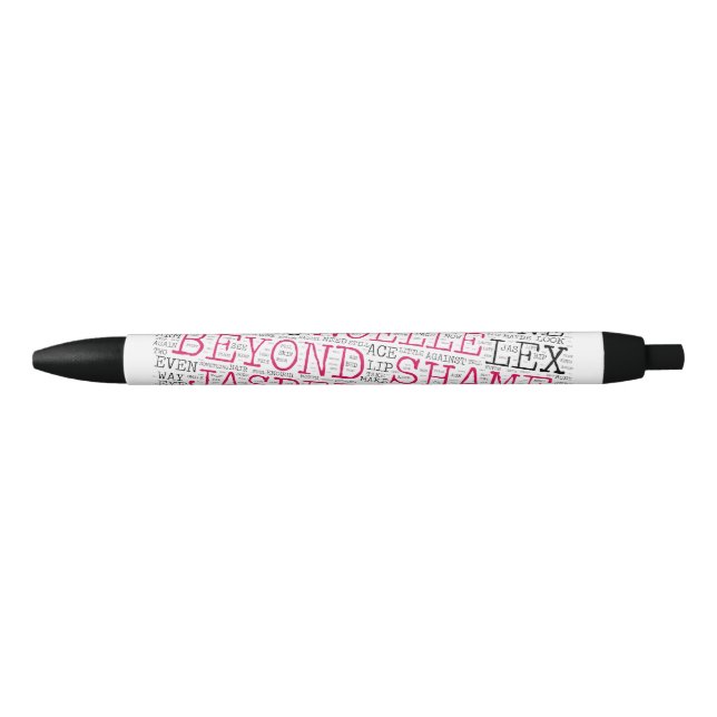 Noir Au delà du stylo d'art de mot de honte (Devant)