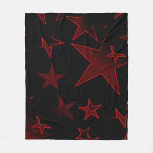 Noir avec couverture en polaire Red Stars