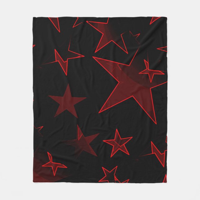 Noir avec couverture en polaire Red Stars (Devant)