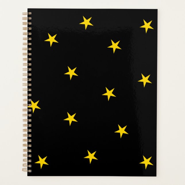 Noir avec étoiles jaunes (Devant)