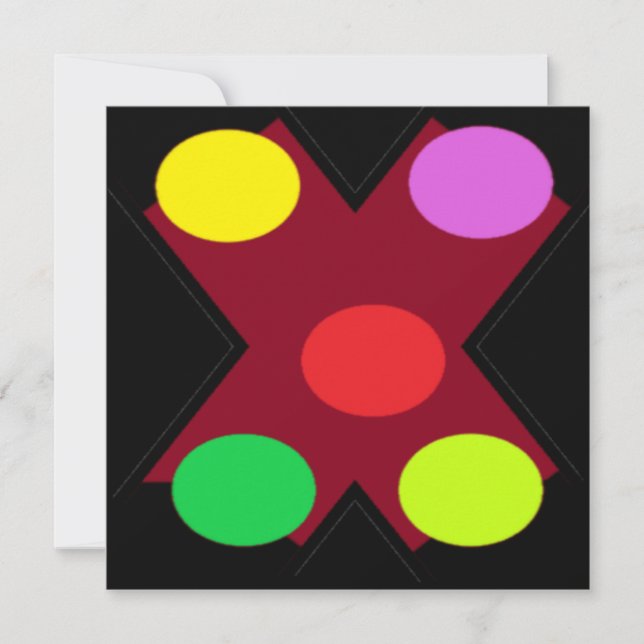 Noir avec grandes formes et couleurs (Devant)