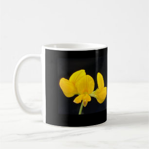 Noir avec Lotus Mug Jaune Doré