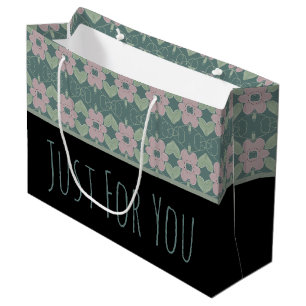 Noir avec Turquoise défraîchi et Rose Grand sac ca