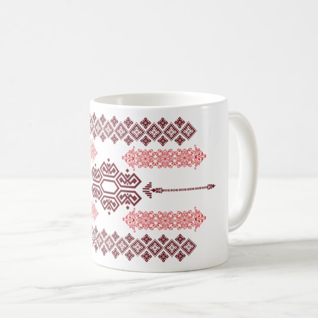 Noir Baroque - Elégante Mug avec classique foncé (Devant droit)