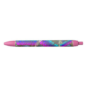 Noir Beaucoup Gratulations Peacock Feathers Stylo