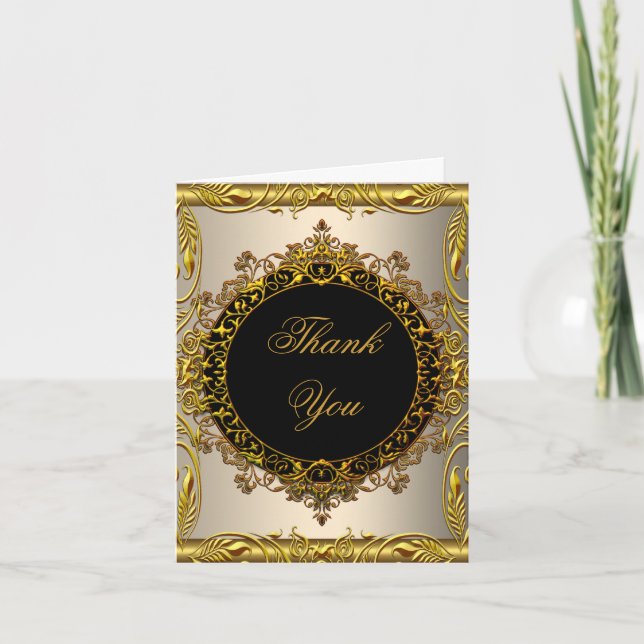 Noir beige crème élégant d'or de Merci (Devant)