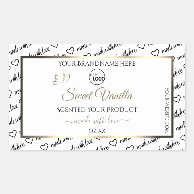 Noir Blanc Cloud Golden Produit Logo Étiquette (Devant)