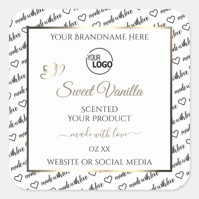 Noir Blanc Cloud Golden Produit Logo Étiquette (Devant)