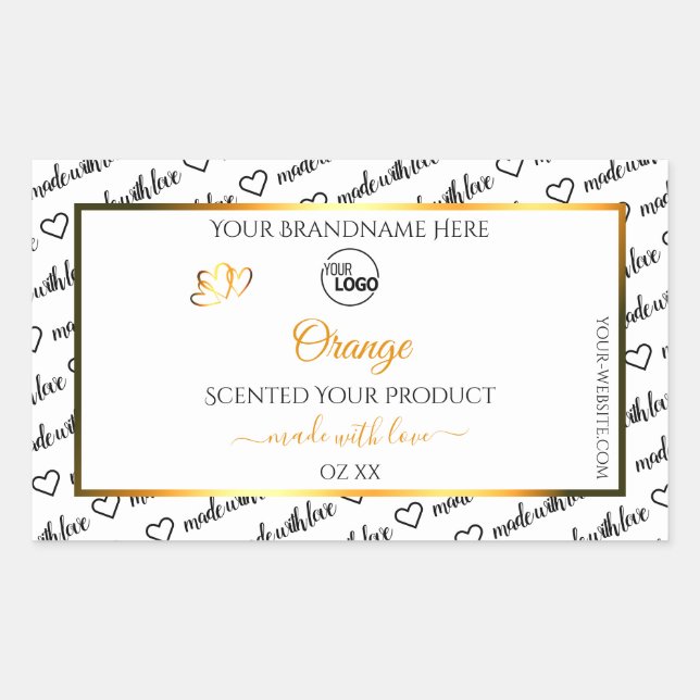 Noir Blanc Cloud Orange Produit Logo Étiquette (Devant)