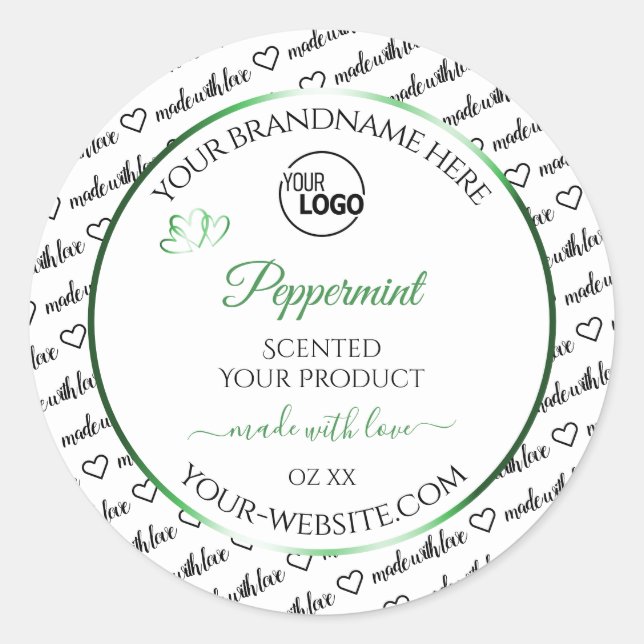 Noir Blanc Cloud Produit Étiquette Logo Vert (Devant)