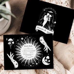 Noir Blanc Le Mariage de la carte Tarot Lots
