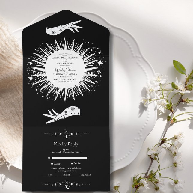 Noir Blanc Le Mariage de la carte Tarot Lots (Créateur téléchargé)