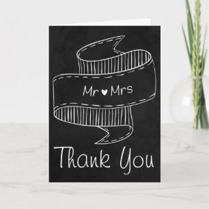 Noir & Blanc Merci Monsieur Madame Tableau Mariage