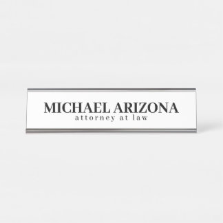 Noir & Blanc Minimaliste Simple Plaque