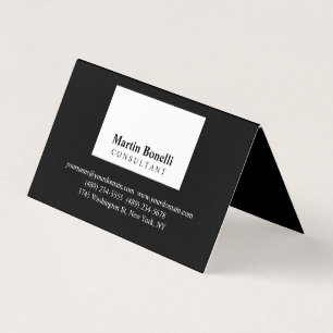 Noir Blanc Moderniste Carte de visite professionne