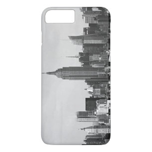 Noir blanc New York City iPhone 7 Plus Coque