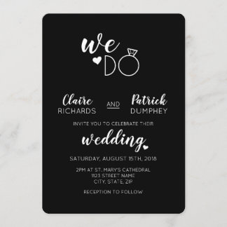 Noir & Blanc Nous faisons Faire-part de mariage de