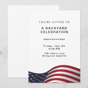 Noir & Blanc Propre Invitation Simple rouge blan