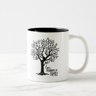 Noir/blanc tasse de 11 onces - adoption d'arbre