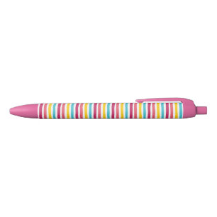 Noir Bonbons rayés ! Joyeux stylo coloré amusant