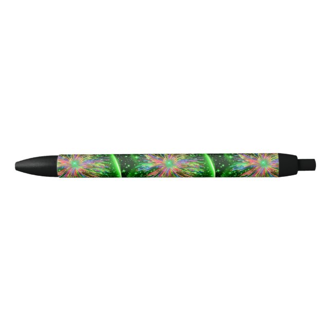Noir Brûlures de lumière brillante stylo à écriture (Devant)