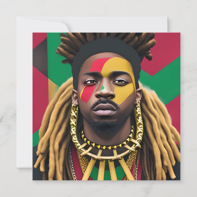 Noir Brut Africain Américain Homme Junetten King (Devant)