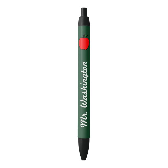 Noir Cadeau de stylo à écrire pour l'école Apple de l'e (devant Vertical)