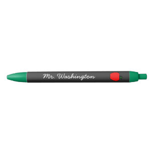 Noir Cadeau de stylo pomme personnalisé pour enseignant