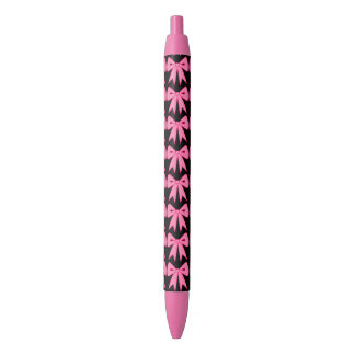 Noir Cadeau stylo de bureau scolaire à ruban rose