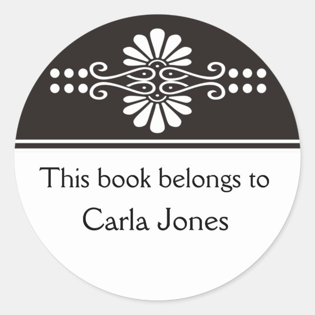 Noir Ce Livre Appartient Aux Étiquettes (Devant)