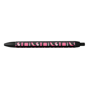 Noir Choses Girly noires et stylo rose
