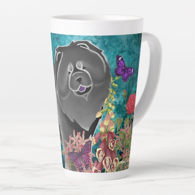 NOIR - CHOW DE GINKGO - Mug latte (Angle droit)