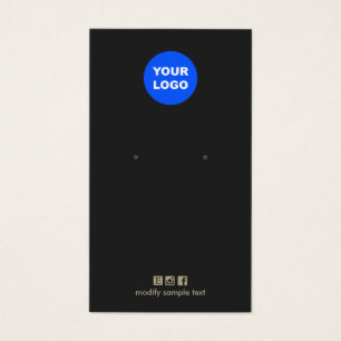 Noir clair Ajouter votre carte d'affichage d'oreil