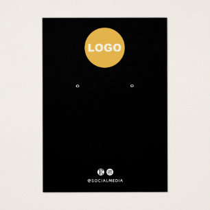 Noir clair Ajouter votre carte d'affichage d'oreil