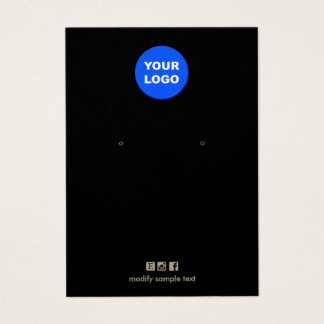 Noir clair Ajouter votre carte d'affichage d'oreil