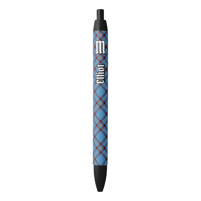 Noir Clan Elliot Stylo D'Encre Tartan Ancien (devant Vertical)