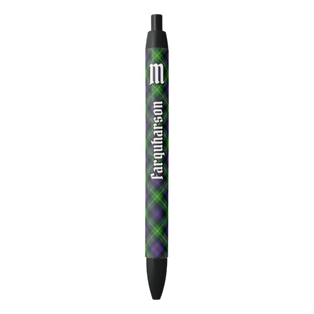 Noir Clan Farquharson Stylo d'encre Tartan (devant Vertical)