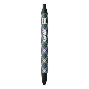 Noir Clan Gordon habille stylo d'encre Tartan