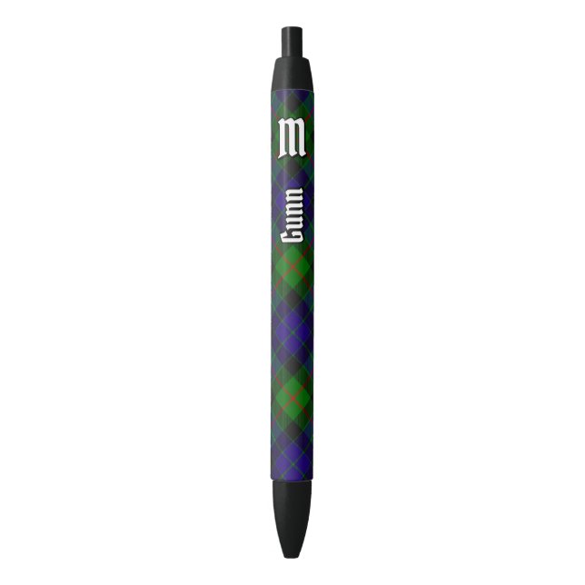 Noir Clan Gunn Stylo À Encre Tartan (devant Vertical)