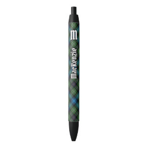 Noir Clan MacKenzie Stylo à encre Tartan